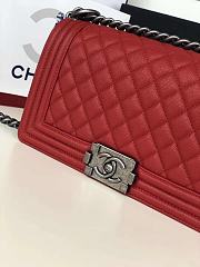 Forubags Chanel Leboy Cavair leather Red Bag 25cm - 4