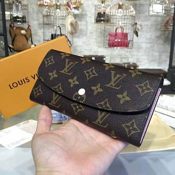 LOUIS VUITTON EMILIE WALLET M61289 Monogram Rose Ballerine 