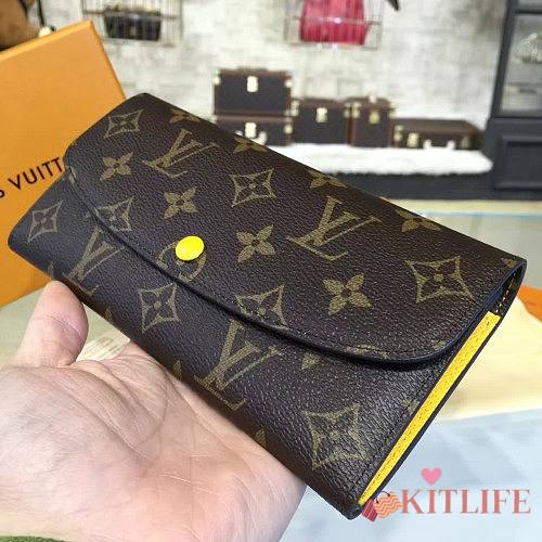 LOUIS VUITTON EMILIE WALLET Monogram M60698 yellow - 1