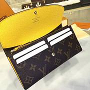 LOUIS VUITTON EMILIE WALLET Monogram M60698 yellow - 5