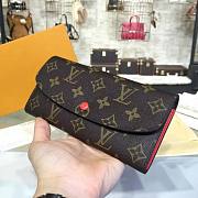 LOUIS VUITTON EMILIE WALLET Monogram red - 1