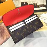 LOUIS VUITTON EMILIE WALLET Monogram red - 4