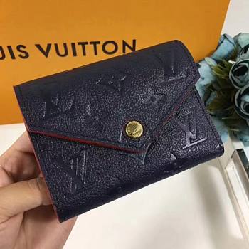 LOUIS VUITTON VICTORINE WALLET M64577 Navy Blue / Red