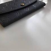 LOUIS VUITTON EMILIE WALLET M62369 BLACK - 6