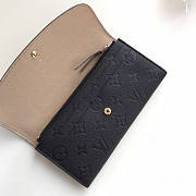 LOUIS VUITTON EMILIE WALLET M62369 BLACK - 3