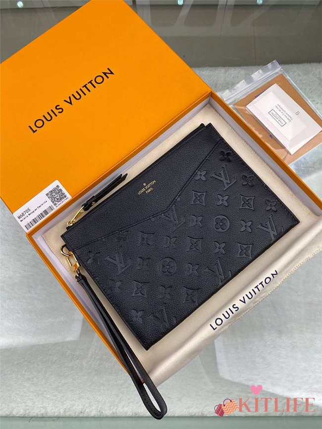 LOUIS VUITTON POCHETTE MÉLANIE MM M68705 BLACK  - 1