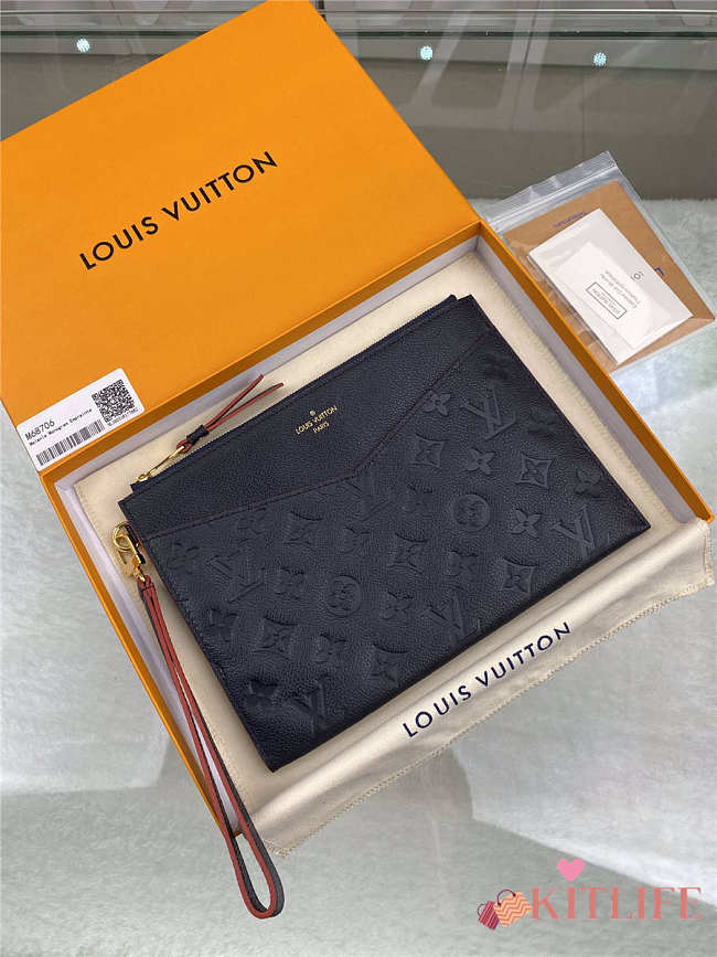 LOUIS VUITTON POCHETTE MÉLANIE MM M68706 Navy Blue/Red - 1