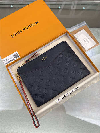 LOUIS VUITTON POCHETTE MÉLANIE MM M68706 Navy Blue/Red