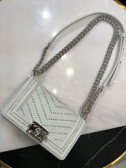 Forubags Chanel White Boy Bag #67085 20cm - 2