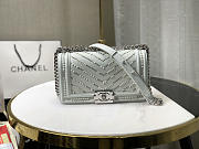 Forubags Chanel White Boy Bag #67086 25cm - 1