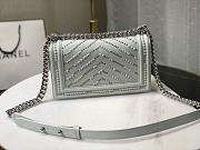 Forubags Chanel White Boy Bag #67086 25cm - 4