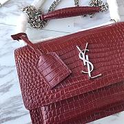 Forubags YSL Burgundy Crocodile leather Sunset #441971 - 2