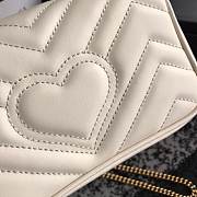 Gucci GG marmont mini #476433 creamy-white 16.5*10.2*5.1 cm - 5