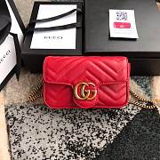 Gucci GG marmont mini #476433 red 16.5*10.2*5.1 cm - 1