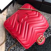 Gucci GG marmont mini #476433 red 16.5*10.2*5.1 cm - 6