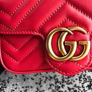 Gucci GG marmont mini #476433 red 16.5*10.2*5.1 cm - 3