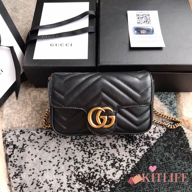 Gucci GG marmont mini #476433 black 16.5*10.2*5.1 cm - 1