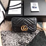 Gucci GG marmont mini #476433 black 16.5*10.2*5.1 cm - 1