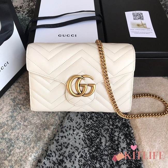 Gucci GG marmont #474575 creamy-white 20cm - 1