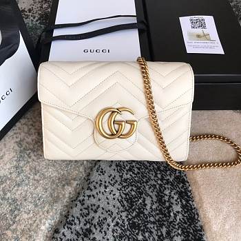 Gucci GG marmont #474575 creamy-white 20cm