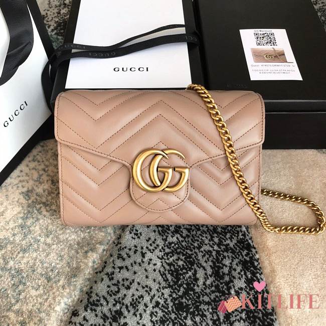Gucci GG marmont #474575 dusty pink 20cm - 1