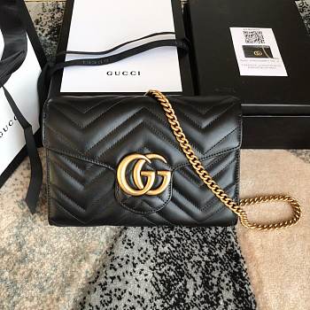 Gucci GG marmont #474575 black 20cm