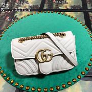 Forubags Gucci GG Marmont Matelassé Shoulder Bag 446744 White 22cm - 1