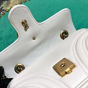 Forubags Gucci GG Marmont Matelassé Shoulder Bag 446744 White 22cm - 3