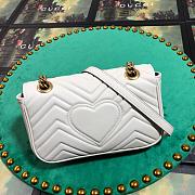 Forubags Gucci GG Marmont Matelassé Shoulder Bag 446744 White 22cm - 6