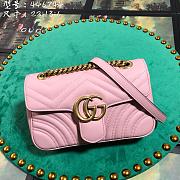 Forubags Gucci GG Marmont Matelassé Shoulder Bag 446744 Pink 22cm - 1