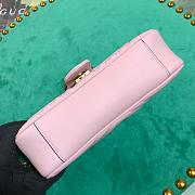 Forubags Gucci GG Marmont Matelassé Shoulder Bag 446744 Pink 22cm - 2