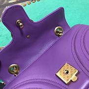 Forubags Gucci GG Marmont Matelassé Shoulder Bag 446744 Purple 22cm - 2