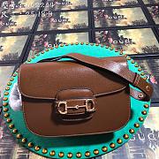 Forubags Gucci 1955 Horsebit Small Shoulder Bag 25cm Dark Brown - 1