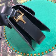 Forubags Gucci 1955 Horsebit Small Shoulder Bag 25cm Smooth Black Leather - 2