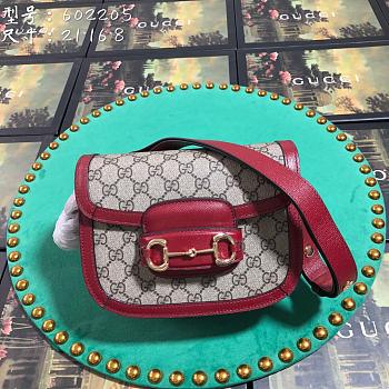 Forubags Gucci 1955 Horsebit Small Shoulder Bag 21cm Red