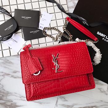 Forubags YSL Red Crocodile Leather Sunset #441971