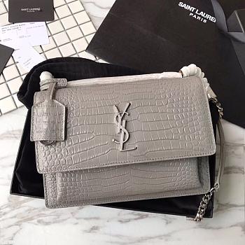 Forubags YSL Grey Crocodile Leather Sunset #441971