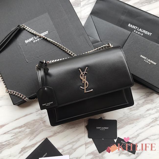 Forubags YSL Black Smooth Leather Sunset #441971 with silver hardware - 1