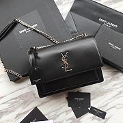 Forubags YSL Black Smooth Leather Sunset #441971 with silver hardware - 1