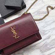 Forubags YSL Burgundy Smooth Leather Sunset #441971 - 5