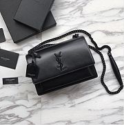 Forubags YSL All Black Smooth Leather Sunset #441971 - 1