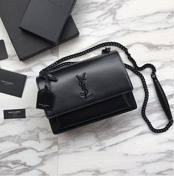 Forubags YSL All Black Smooth Leather Sunset #441971