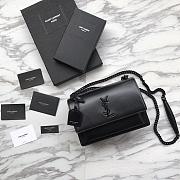 Forubags YSL All Black Smooth Leather Sunset #441971 - 5