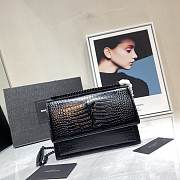 Forubags YSL All Black Crocodile Leather Sunset bag - 1