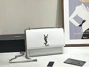 Forubags YSL White Crocodile Leather Sunset #441971 22cm - 1