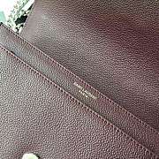Forubags YSL calfskin leather Sunset Bag In Burgundy 22cm - 2