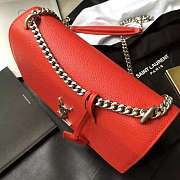 Forubags YSL calfskin leather Sunset Bag In Red 22cm - 4