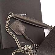 Forubags YSL calfskin leather Sunset Bag In Grey 22cm - 2