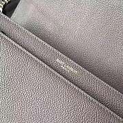 Forubags YSL calfskin leather Sunset Bag In Grey 22cm - 4