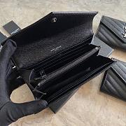 Saint Laurent Chevron Caviar Leather Black Hardware Wallet - 5
